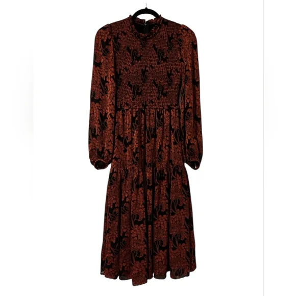 Aritzia Wilfred Le Fou Tiered Long Sleeve Maxi Dress - Picture 1 of 9